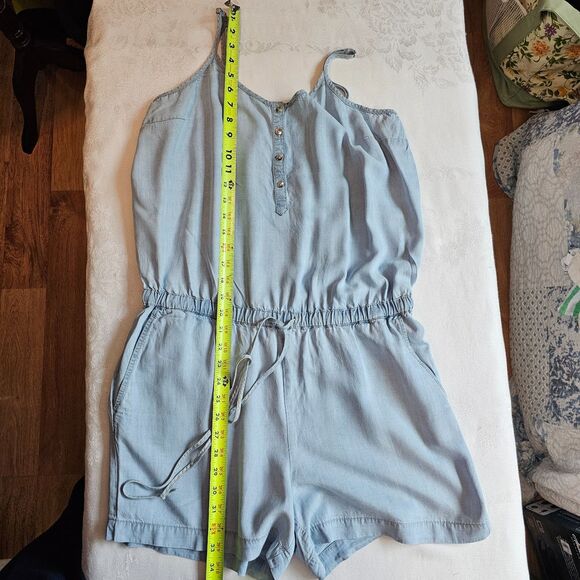 ana Summer Romper in Denim Like Fabric sz M - Picture 3 of 9